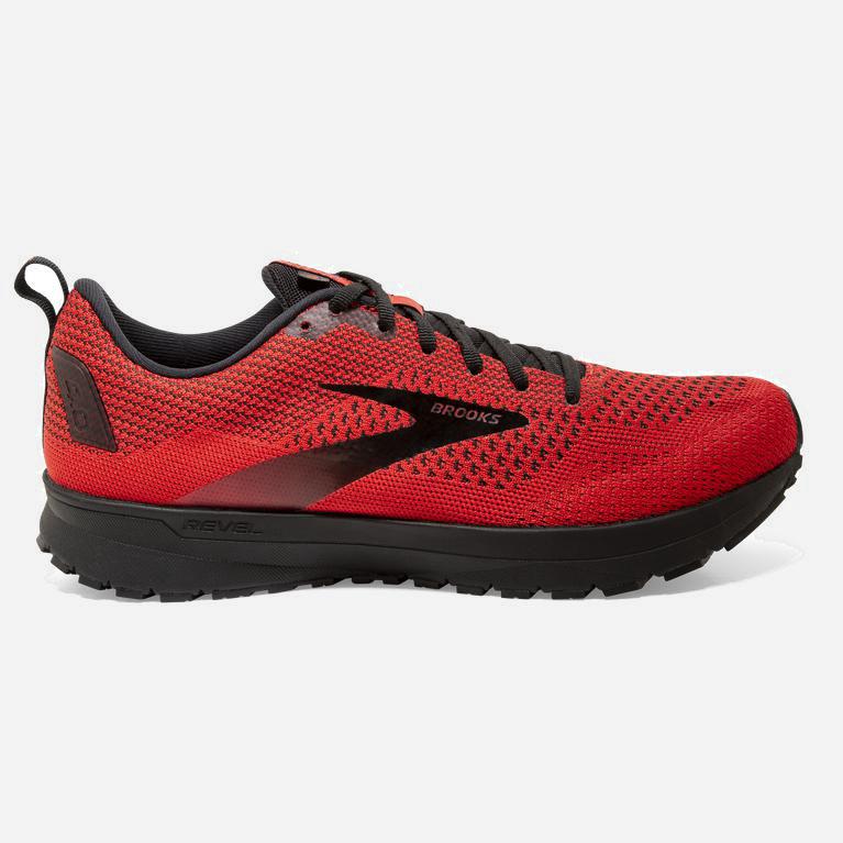 Brooks Revel 4 Israel - Men's Road Running Shoes - Red/Black (07815-MOXD)